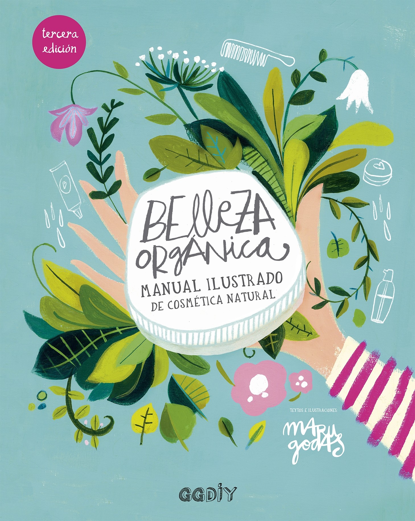 Belleza orgánica manual ilustrado de cosmética natual