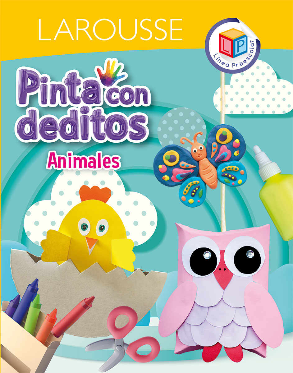 Pinta con deditos. Animales