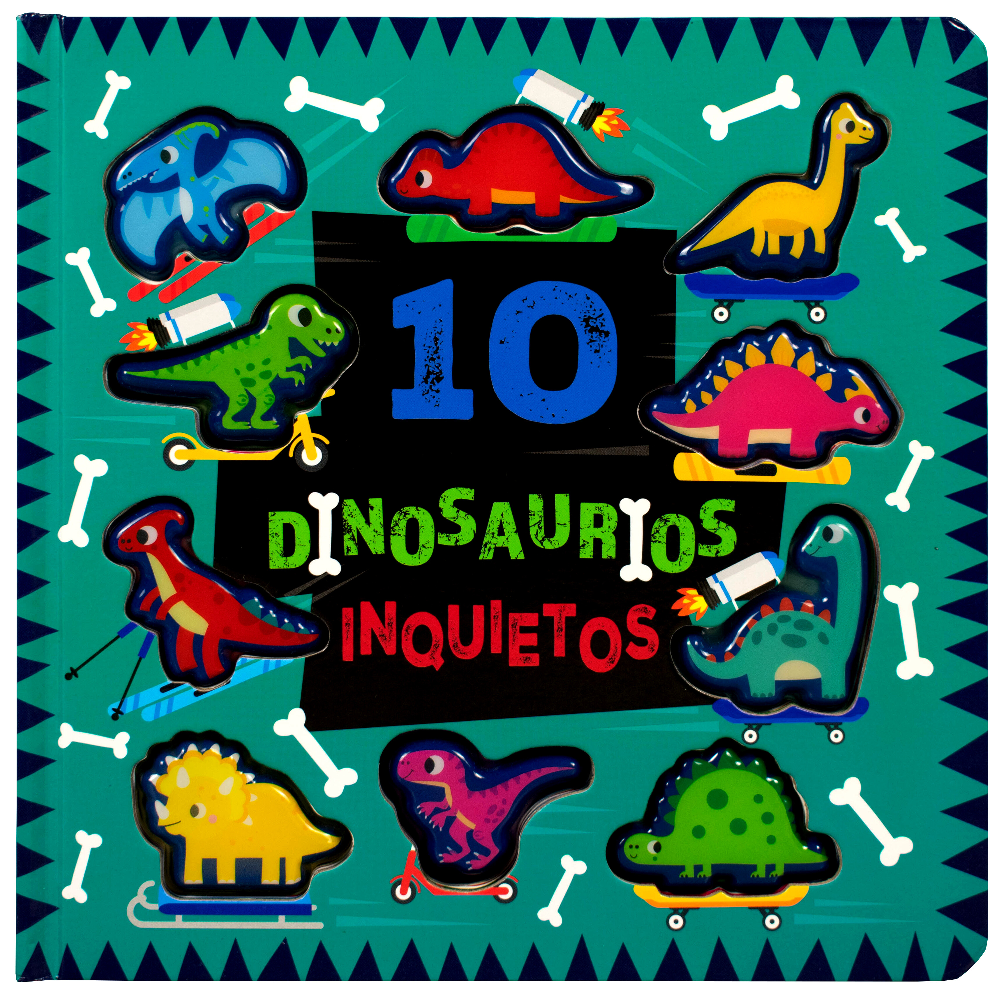Libro infantil: 10 Dinosaurios inquietos