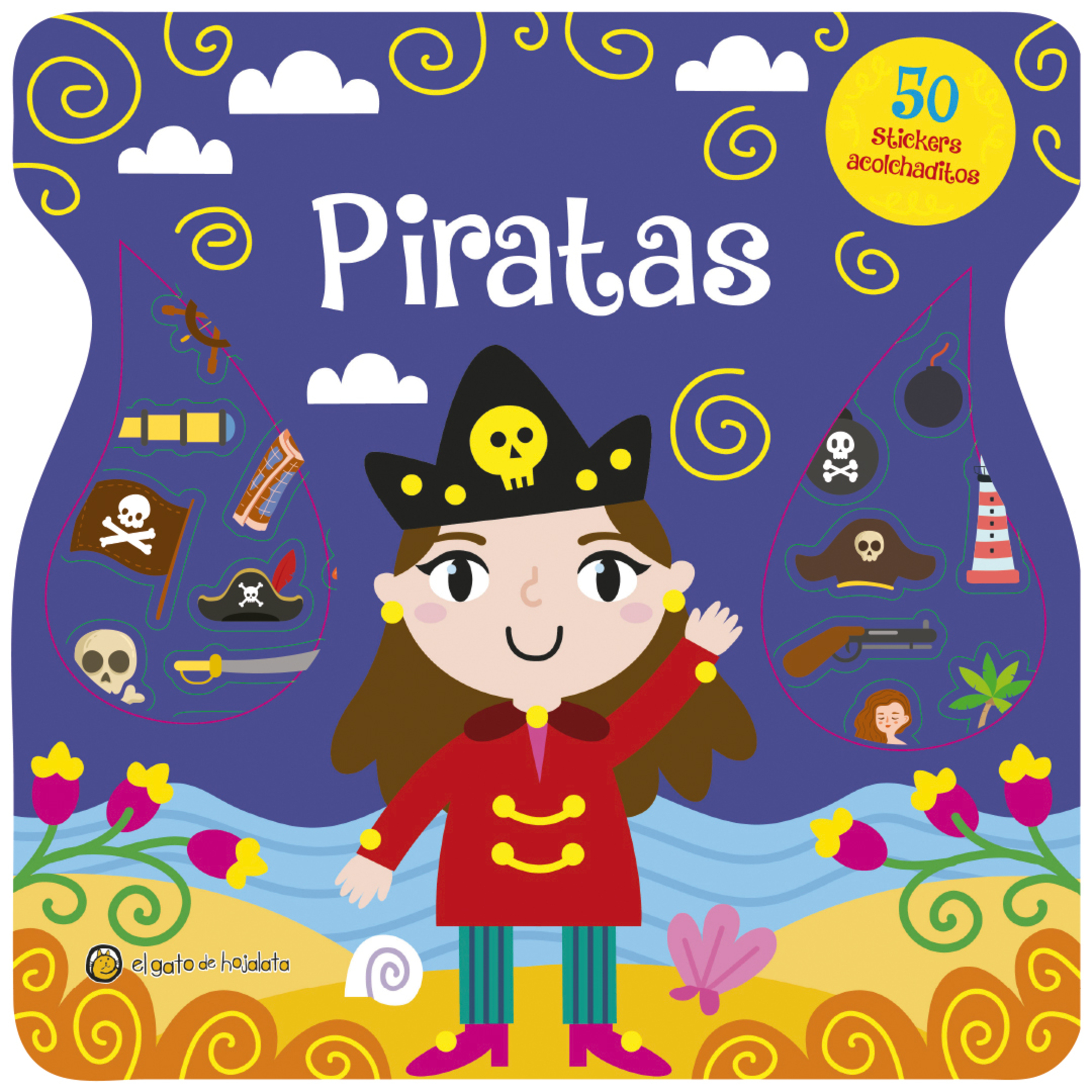 50 Stickers alcolchaditos: Piratas
