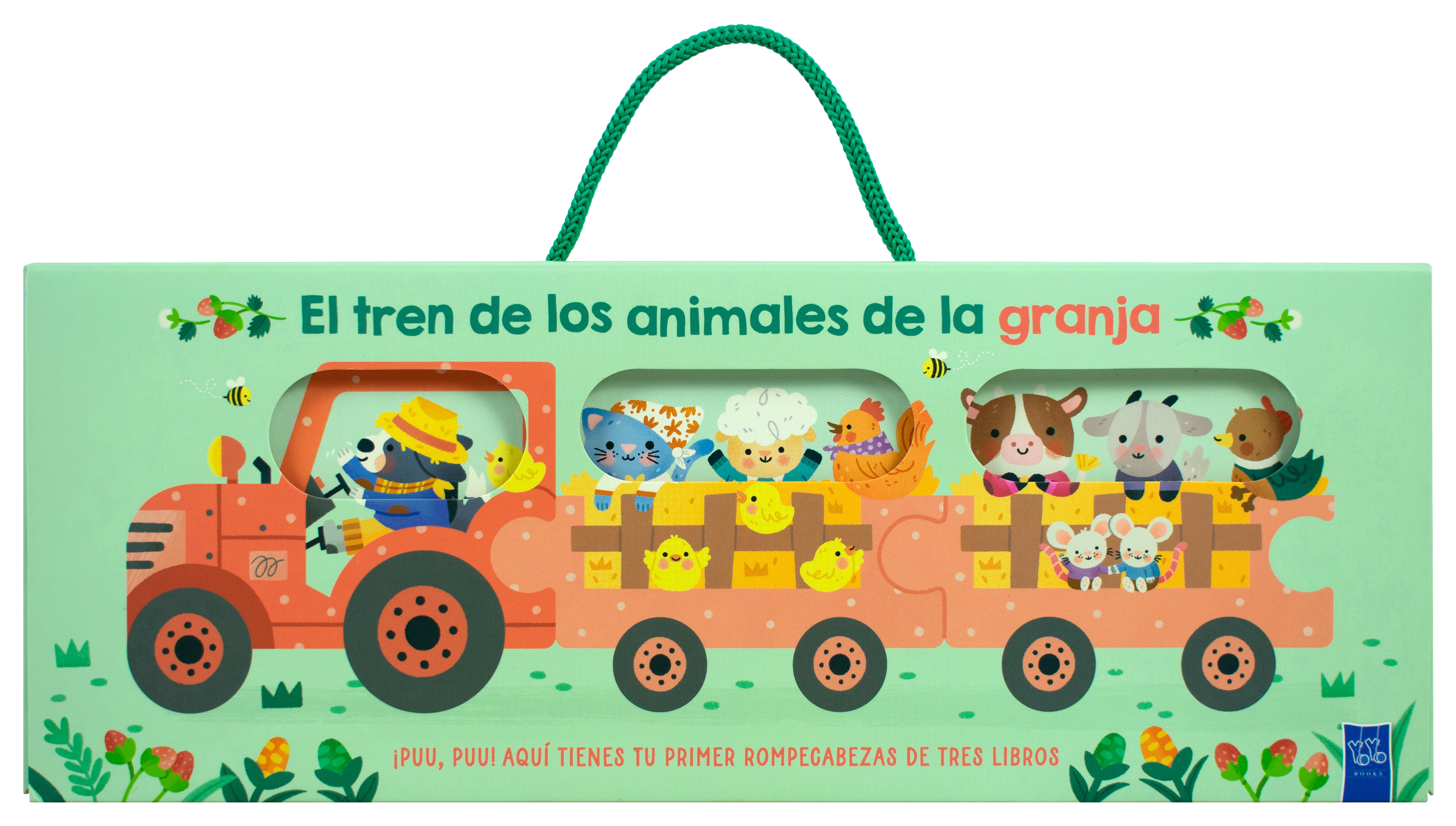 Libro para bebés: El tren de los animales de la granja