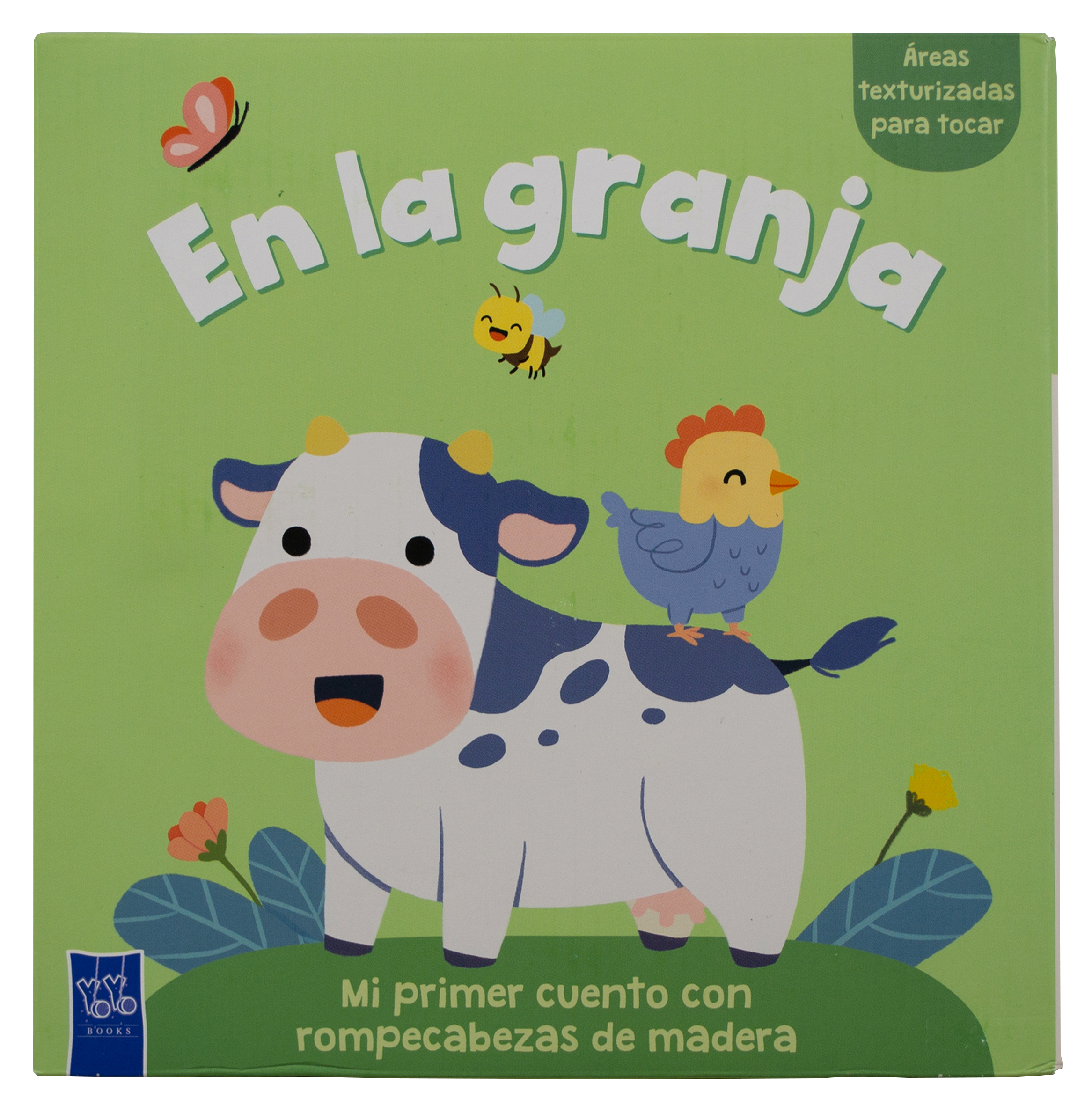 Libro infantil: Mi primer cuento con rompecabezas de madera: En la granja
